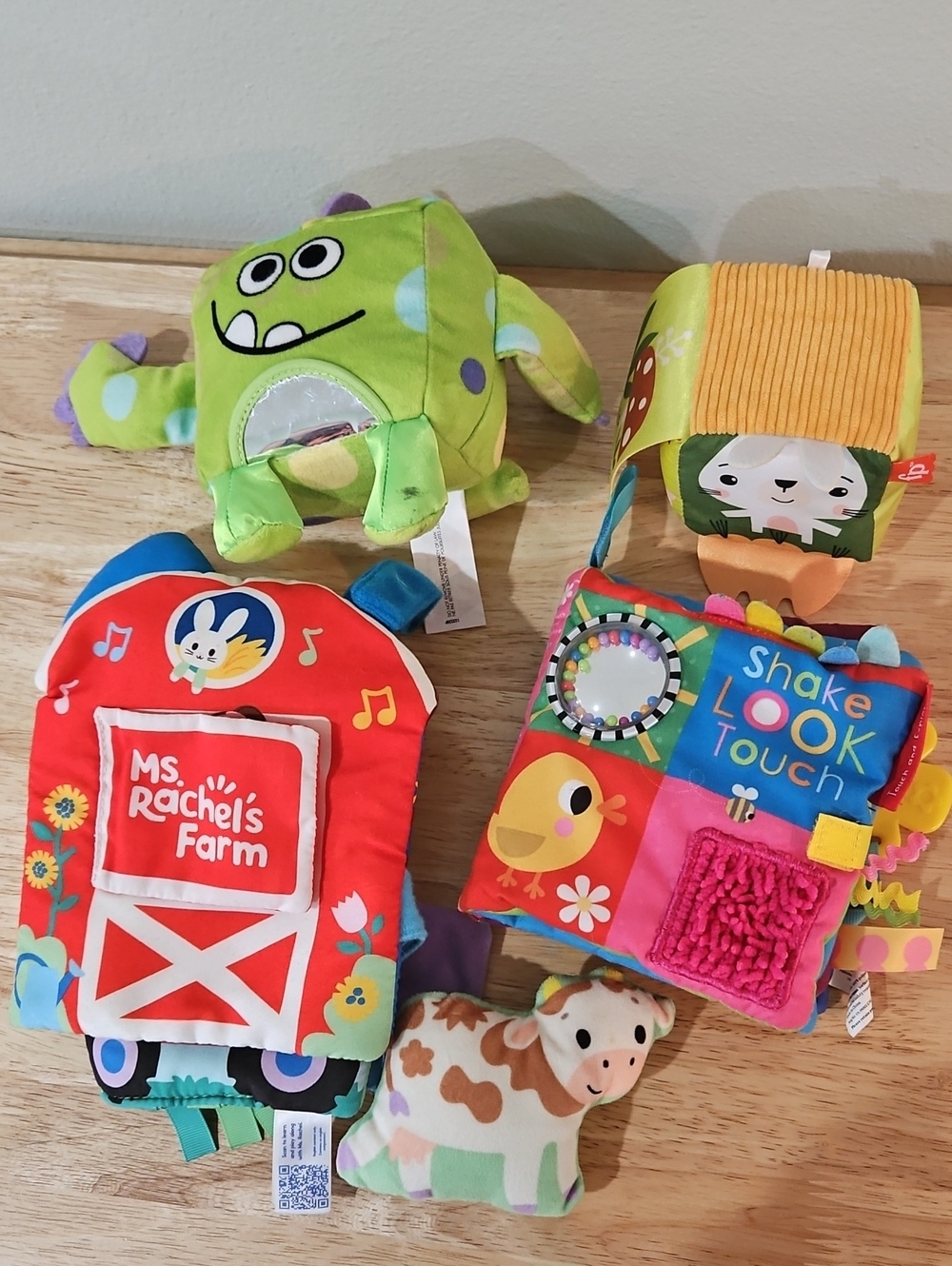 Ms. Rachel & Baby Sensory Toy Bundle Soft Books Plush Activity Toys